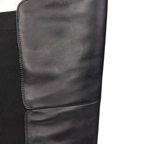 Sam Edelman Womens Pam Over The Knee Boots Black Almond Toe Leather Zip 6.5 M - Picture 8 of 12